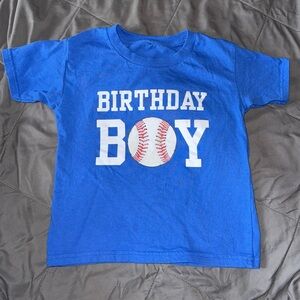 Toddler Birthday Boy Baseball Shirt, Blue, 5T, OWEN, 6